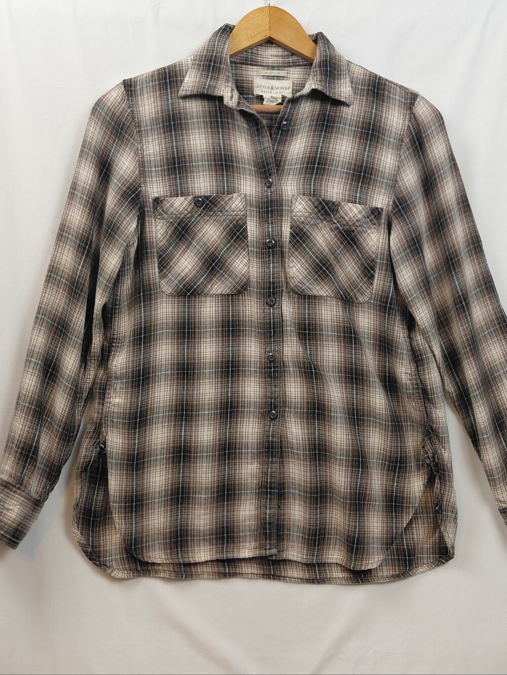 Denim & Supply Ralph Lauren Utility Plaid Flannel Shirt Women's‎ Size Small